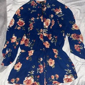 Floral shirt.